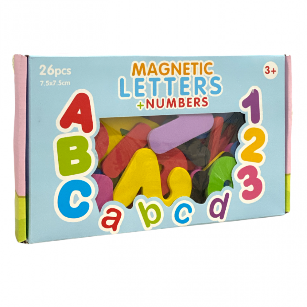 Jocuri educative (3 ani +) - Set Litere Magnetice din Spuma 7,5 x 7,5 cm