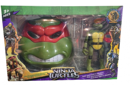 Jucarii desene animate( 3 ani +) - Set Masca si Figurina Testoasele Ninja Raphael