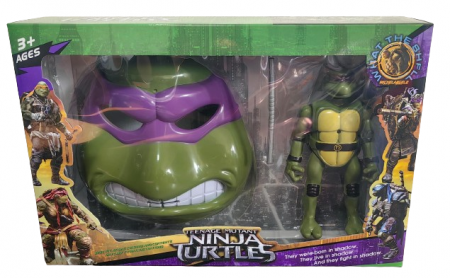 Jucarii desene animate( 3 ani +) - Set Masca si Figurina Testoasele Ninja Donatello