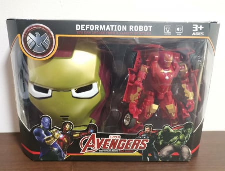 Masinute si Trenulete (3 ani+) - Set Masca si lansator discuri cu lumina Hulk Spiderman Iron Man