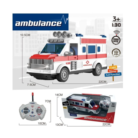 Ambulanta de jucarie cu telecomanda, lumini si sunete [1]