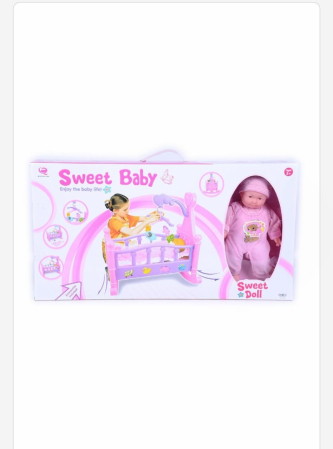 Set Patut Balansoar cu Papusa Bebelus 35 cm – Carusel [1]