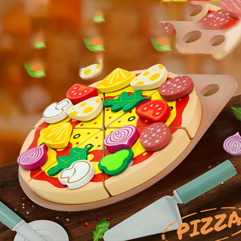 Set Pizza din Lemn cu 27 Accesorii [6]