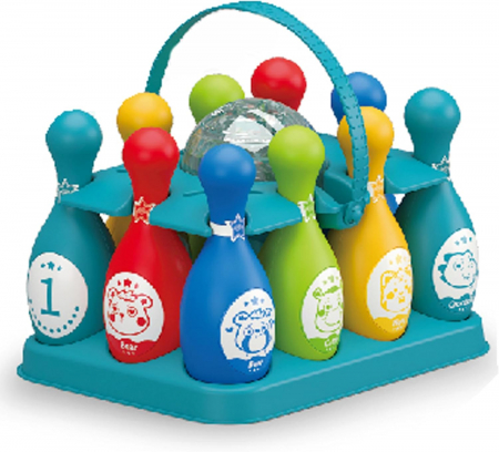 Set Bowling pentru Copii – 10 Popice Numerotate  Minge cu Lumina [3]