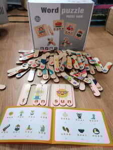 Set Puzzle betisoare creative cuvinte in engleza si imagini 54 de modele [11]