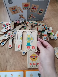 Set Puzzle betisoare creative cuvinte in engleza si imagini 54 de modele [14]