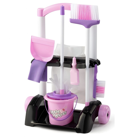 Set Carucior de Curatenie Copii – Mop, Matura, Galeata, Roz, [1]