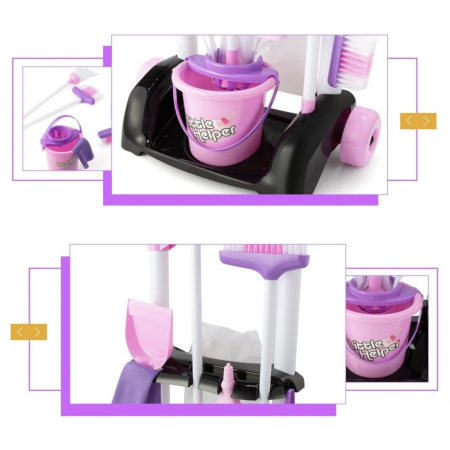 Set Carucior de Curatenie Copii – Mop, Matura, Galeata, Roz, [4]