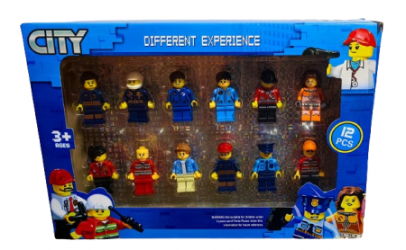 Figurine Desene Animate( 3 ani +) - Setul de 12 figurine tip Lego City
