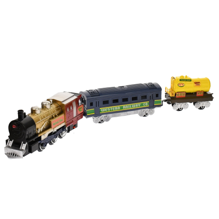 Trenulet electric cu aburi Union Express, lumini si sunete, 23 piese, 580 cm circuit [1]