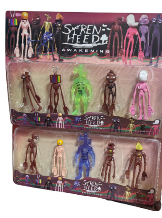 Jucarii desene animate( 3 ani +) - Siren Head set 10 Figurine Siren Head si Cartoon Cat