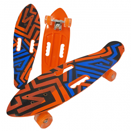 Skateboard si Penny board - Penny Board Portabil cu Roti Luminoase