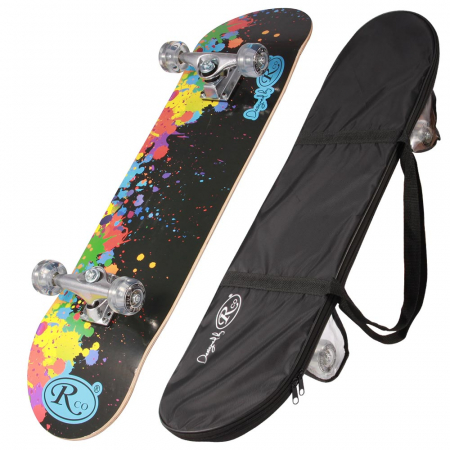 Skateboard si Penny board - Skateboard din lemn cu husă si roti