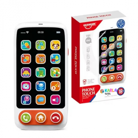 Jucarii muzicale - Joc Bebe Primul Meu Telefon Touch cu muzica si lumini Huanger