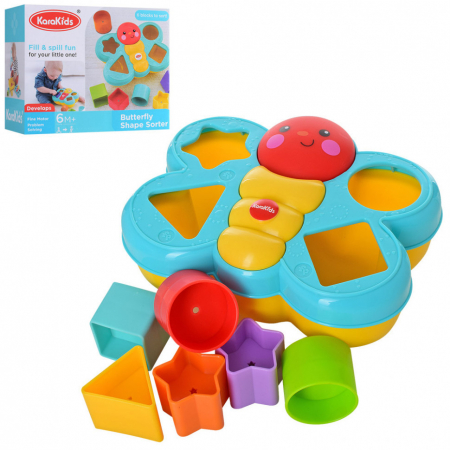 Jocuri educative (3 ani +) - Sortator Forme Geometrice Colorate Bebe Fluture