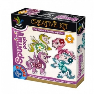 Jocuri creative (3 ani +) - Joc creativ Spuma sa modelam Poneii