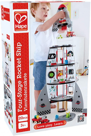 Joc din Lemn Nava Spatiala Racheta Hape [7]