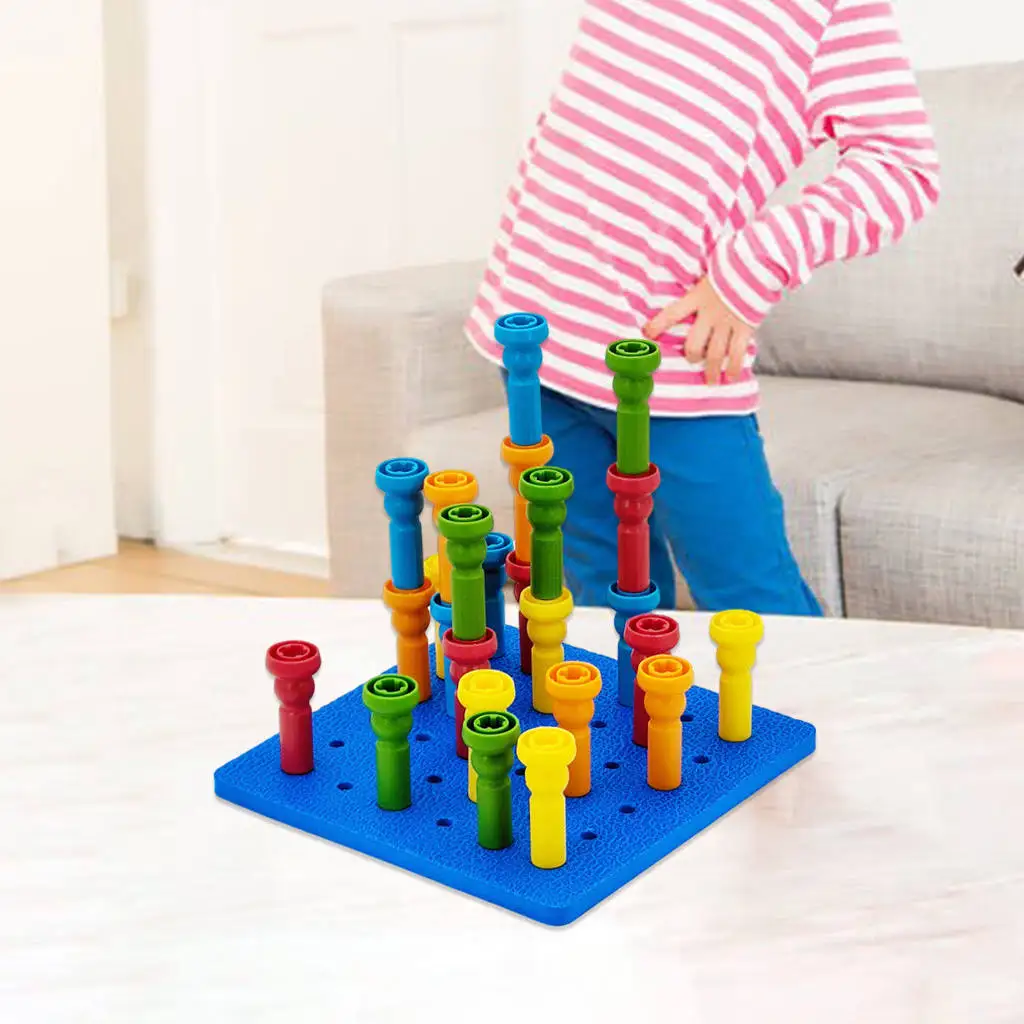 Set creativ de constructie 3D cu 25 de piese tip Montessori [6]