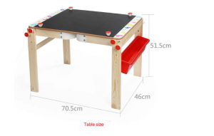 Tabla din lemn 2 in 1 transformabila, Birou - Tabla de lemn educativa Topbright 2 in 1 [8]