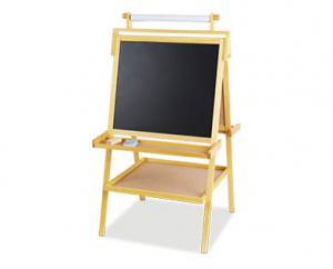 Jucarii din lemn si Montessori - Tabla educativa cu 2 fete din lemn cu hartie 122 cm Deluxe Easel
