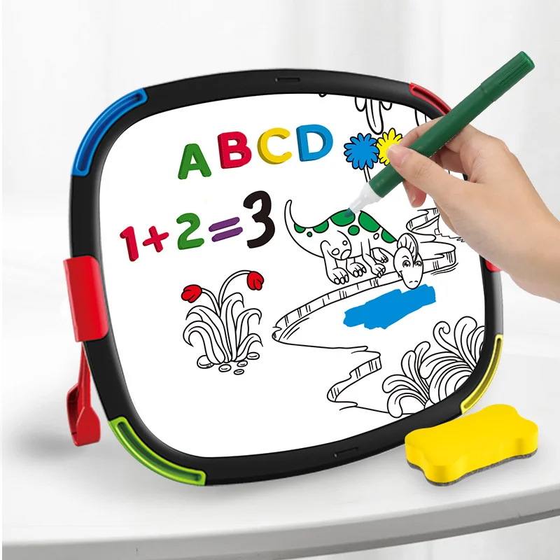 Jucarii Copii - Tabla magnetica reversibila pentru desen si Puzzle tangram