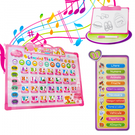 Tableta educativa cu 2 fete sunete in limba engleaza Wardpad [1]