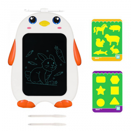 Tableta GRafica de desen si scris Lcd Pinguin Alb Portocaliu [1]