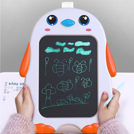 Tableta GRafica de desen si scris Lcd Pinguin Alb Portocaliu [4]
