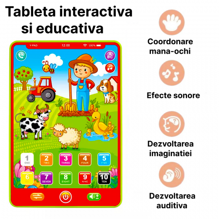 Tableta Y-Pad Interactiva si Educativa - Ferma Animalelor în Limba Engleză [3]