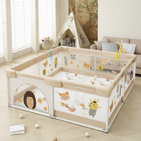 Camera copilului - Tarc de Joaca Arici pentru Bebelusi cu Bile Incluse Jumbo 150 x 180 cm