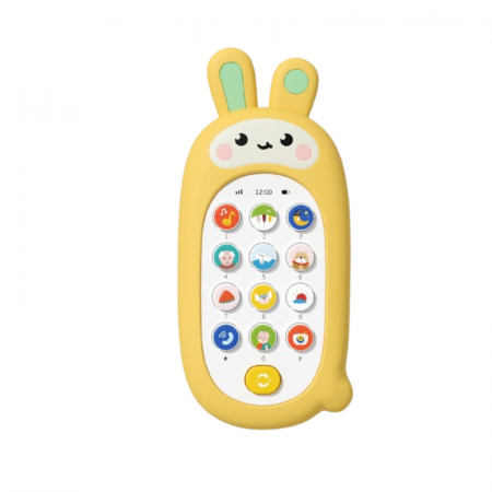 Jucarii - Telefon de jucarie 2in1 cu jucarie dentitie Galben