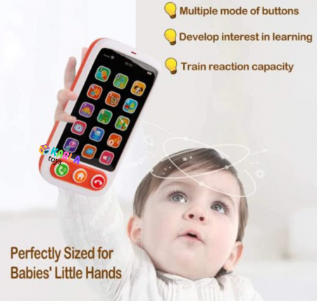 Joc Bebe Primul Meu Telefon Touch cu muzica si lumini Huanger [1]