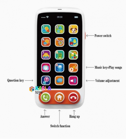 Joc Bebe Primul Meu Telefon Touch cu muzica si lumini Huanger [3]