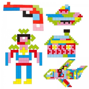 Joc Montessori Tetris din Lemn 114 piese [1]