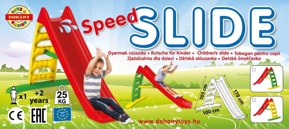 Jucării exterior - Tobogan din Plastic Dohany 170 cm