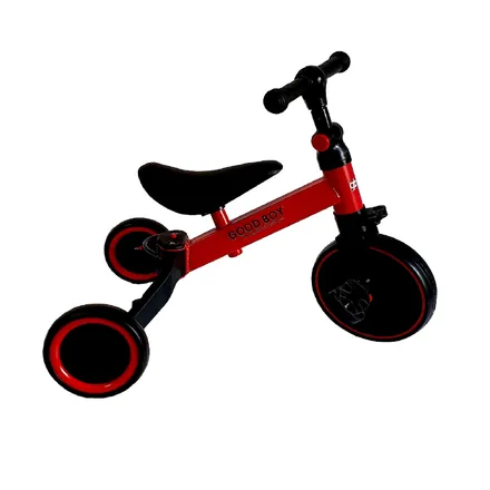 Tricicleta 3 in 1, bicicleta cu si fara pedale si tricicleta, rosu [3]