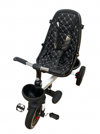 Tricicleta cu Scaun Rotativ Roti din spuma EVA  Copertina Roz [7]