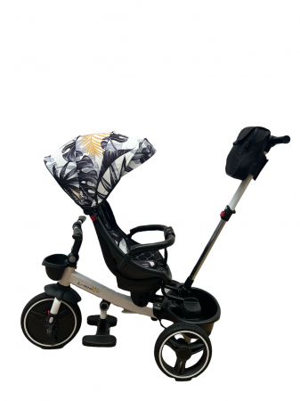 Tricicleta cu Scaun Rotativ Roti din spuma EVA  Copertina Alba cu Fruze [7]