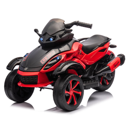 Masinute electrice - Tricicleta Electrica pentru Copii, 12V, 2 Motoare, MP3 USB, Lumini LED Trike Rosu