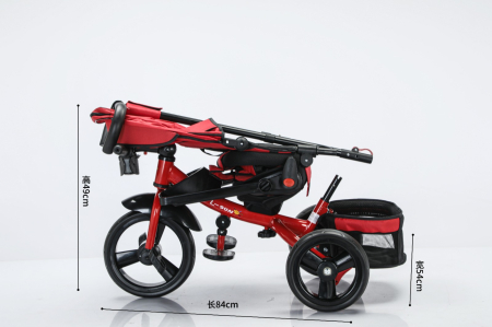 Tricicleta Multifunctionala Turcoaz, Scaun 360°, Roti EVA, 6-48 Luni [1]