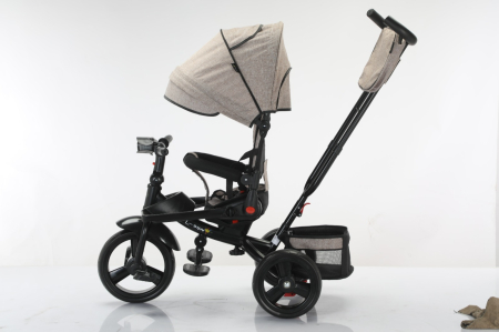 Tricicleta Multifunctionala Bej Nordic, Scaun 360°, Roti EVA, 6-48L [3]
