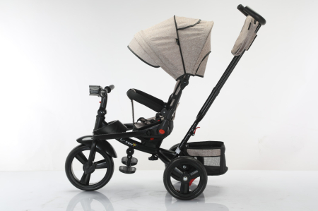 Tricicleta Multifunctionala Bej Nordic, Scaun 360°, Roti EVA, 6-48L [1]