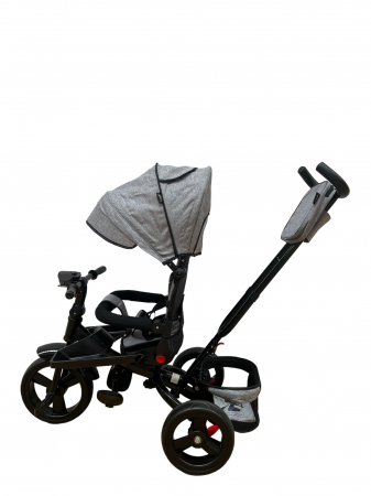 Tricicleta multifunctionala Roti Din Spuma Eva Pliabila Scaun Rotativ Gri [2]