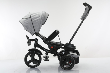 Tricicleta Multifunctionala Gri Modern, Scaun 360°, Roti EVA, 6-48L [2]