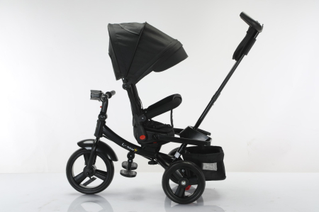 Tricicleta Multifunctionala Neagra Sport, Scaun 360°, Roti EVA, 6-48L [3]