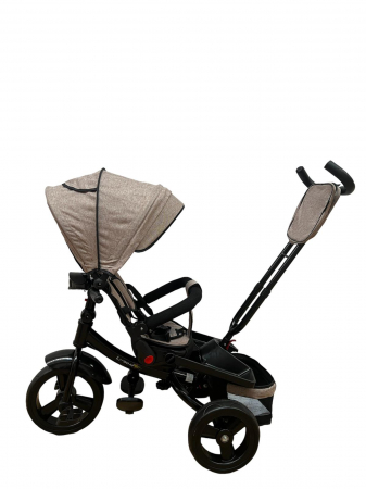 Tricicleta multifunctionala Roti Din Spuma Eva Pliabila Scaun Rotativ Bej [2]