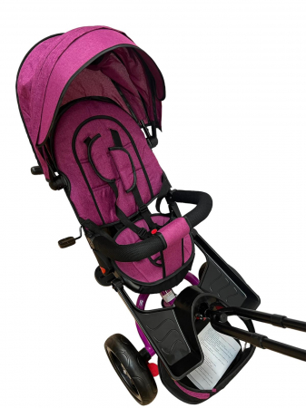 Tricicleta multifunctionala Roti Din Spuma Eva Pliabila Scaun Rotativ Violet [12]