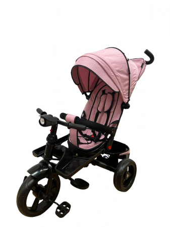 Tricicleta multifunctionala Roti Din Spuma Eva Pliabila Scaun Rotativ Roz [1]
