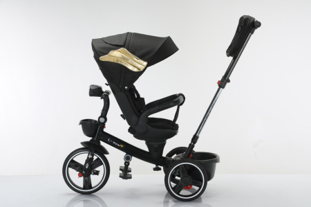 Tricicleta Reversibila Evolutiva SL06, Sunet si Lumini, Negru cu aripi Aurii [3]