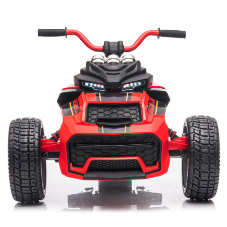 Trike Electric pentru Copii, 12V, 2 Motoare, Roti EVA, MP3 Bluetooth, Suspensii Spate Rosu [1]